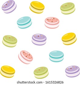 delicious colored macaroons, vector graphics