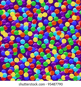 Delicious colorful candies seamless background. Vector illustration