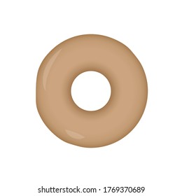 Deliciosa y colorida ilustración de diseño de vectores donut aislados en blanco