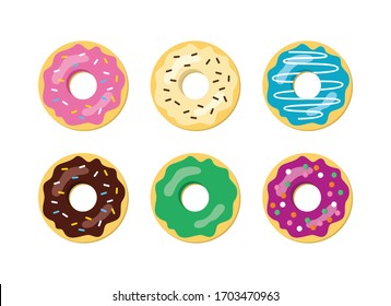 Köstliches Design der Donuts-Vektorillustration