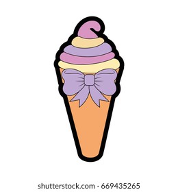 Delicious cone ice cream