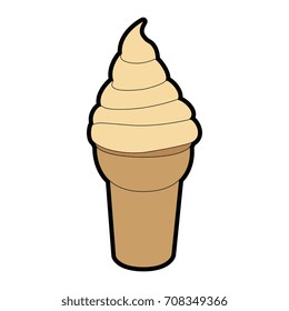 Delicious cone ice cream