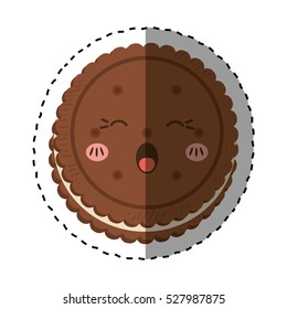 delicious cookie Cartoon icon vector illustration graphic design