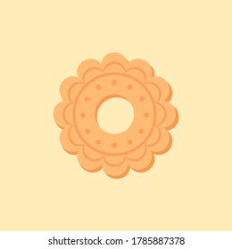 Delicious cookie cartoon vector illustration sweet food