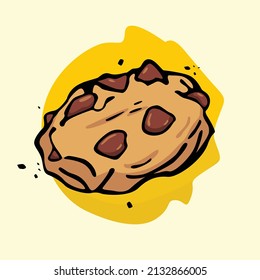 Delicious cookie food vector illustration