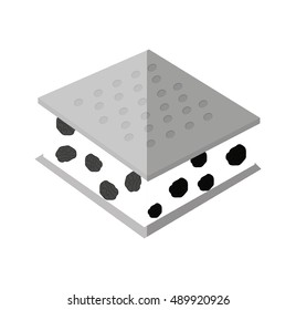 delicious cookie ice cream vector illustration design