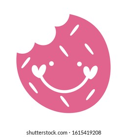 delicious cookie kawaii comic character vector illustration design