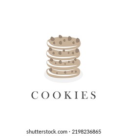 Delicious cookie simple illustration logo