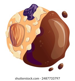 Delicious cookies with chocolate and nuts