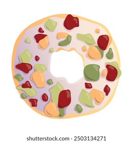 Delicious cookies with nuts and berries	
