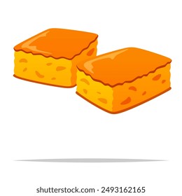 Delicious cornbread vector isolated illustration