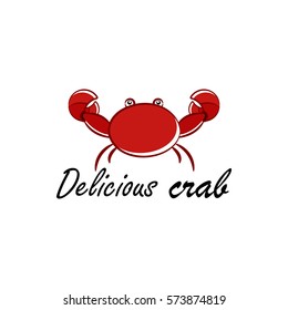 Delicious crab logo template