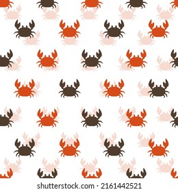 Delicious Crab Meat Vector Graphic Art Seamless Pattern can be use for background and apparel design