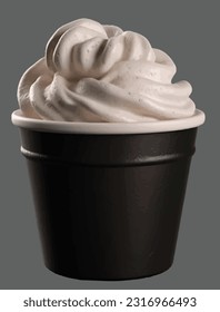 Delicious cream ice cream black box high resolution vectorized