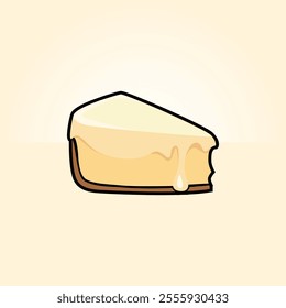 Delicious Creamy Cheese Slice Illustration