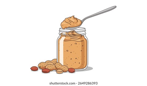 Delicious Creamy Peanut Butter Spread Perfect for Sandwiches Toast and Snacks A Healthy Protein Rich Food Source