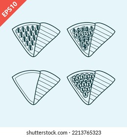 Köstliche Crepes-Design, Vektorgrafik der modernen, isolierten Illustration