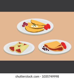 Delicious Crepes Vector Collection