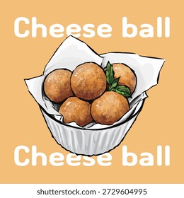 Uma deliciosa bola de queijo crocante