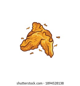 delicious crispy fried chicken vector