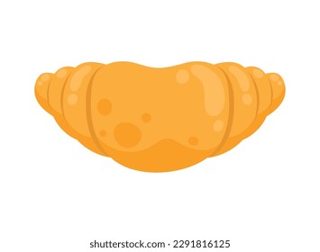 Delicious croissant baked with organic flour over white