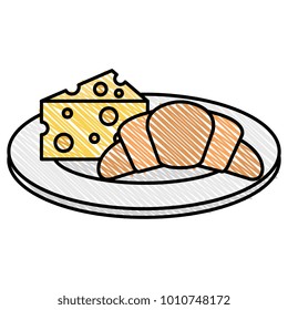 delicious croissant bread with cheese