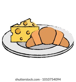 delicious croissant bread with cheese