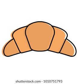 delicious croissant bread icon