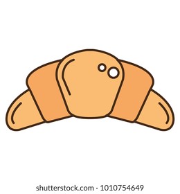 delicious croissant bread icon