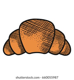 delicious croissant bread icon