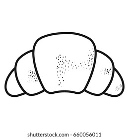 delicious croissant bread icon
