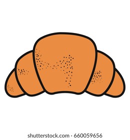 delicious croissant bread icon