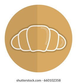delicious croissant bread icon