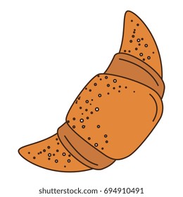 delicious croissant bread icon