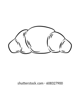 delicious croissant bread icon vector illustration design