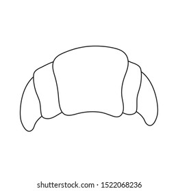 delicious croissant bread isolated icon vector illustration design