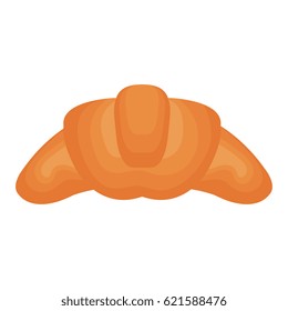 delicious croissant bread isolated icon