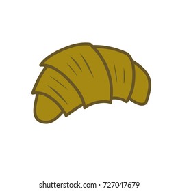 Delicious croissant with coffee