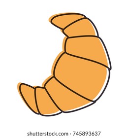 delicious croissant isolated icon