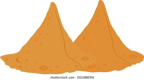 Delicious cuisine, illustration, vector on a white background.