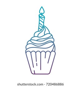 delicious cupcake with candle