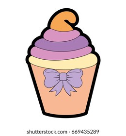 Delicious cupcake cartoon