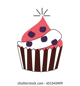 delicious cupcake celebration icon
