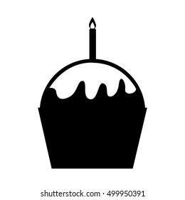 delicious cupcake celebration isolated icon vector illustration design