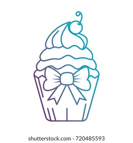 delicious cupcake with cherry