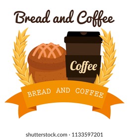 delicious cupcake and coffee label