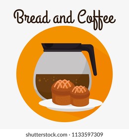delicious cupcake and coffee label