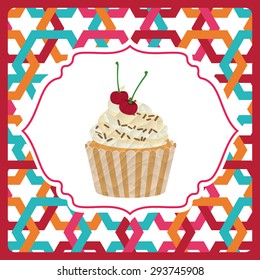 delicious cupcake design, vector illustration eps10 graphic 