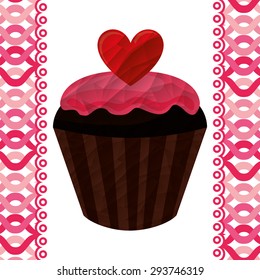 delicious cupcake design, vector illustration eps10 graphic 