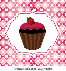 delicious cupcake design, vector illustration eps10 graphic 